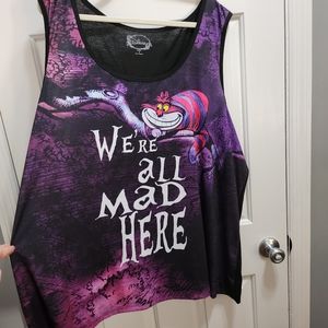 Torrid Size 5 Alice in Wonderland Disney Mad Cat tank top New with tags